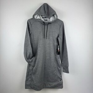NWT HI-TEC Solitude Womens Hooded Long Sleeve Performance Pullover Dress Black S